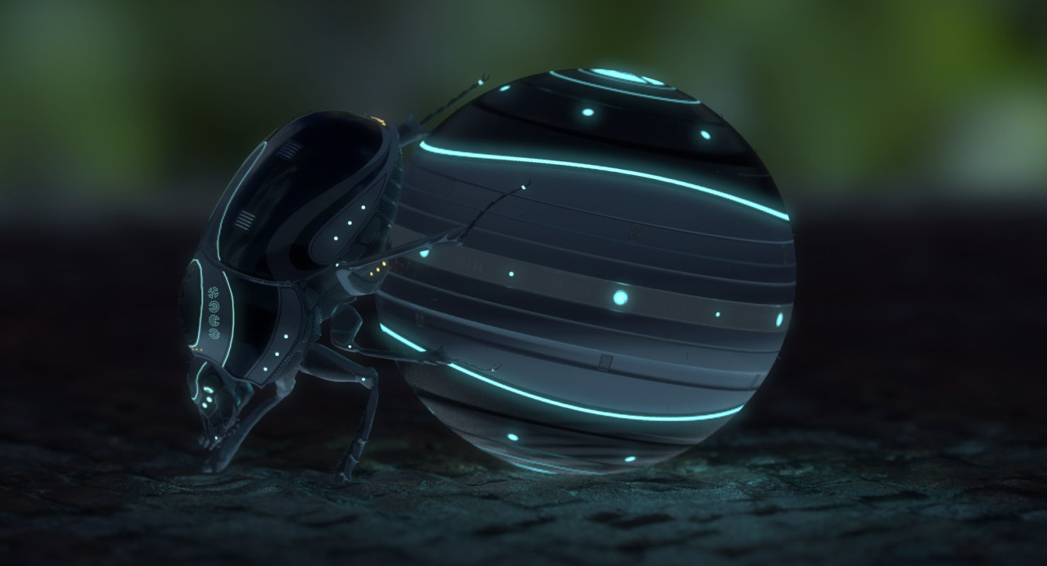 Dung Beetle Low-poly 3D model_64