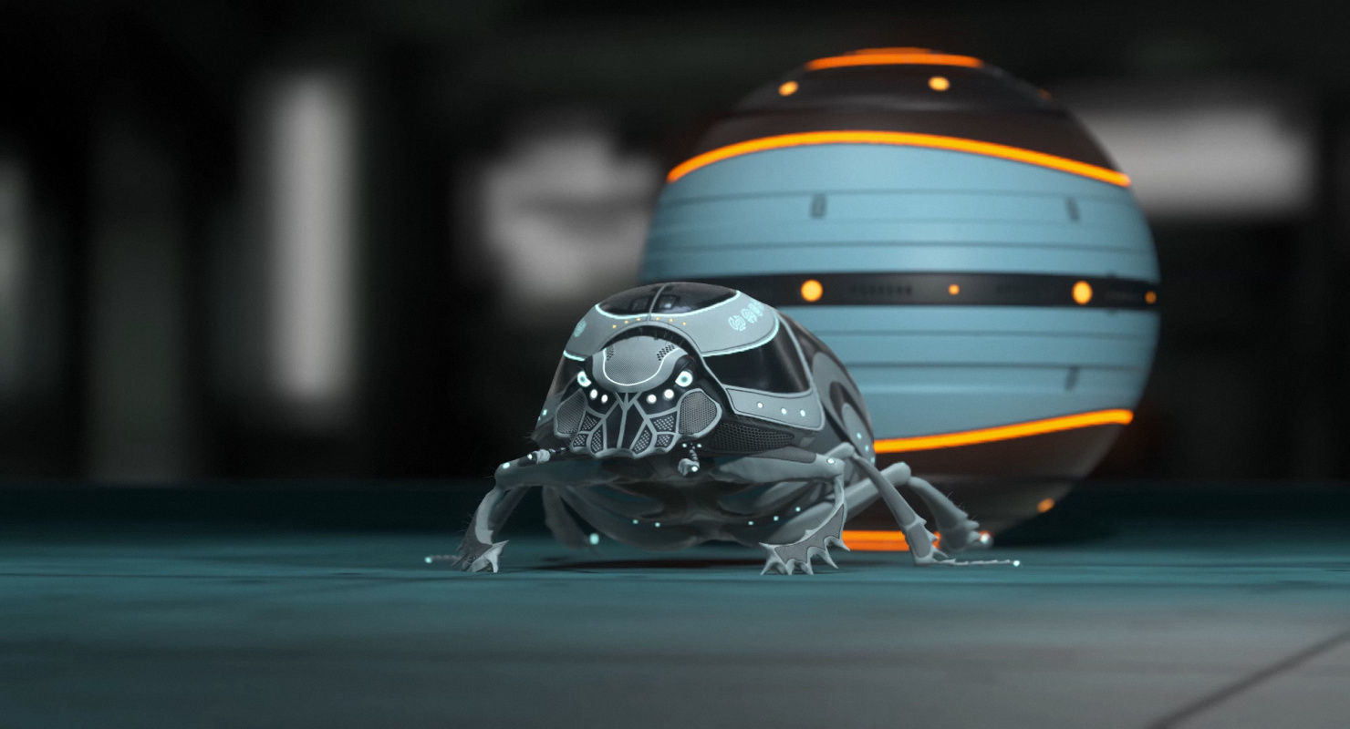 Dung Beetle Low-poly 3D model_55