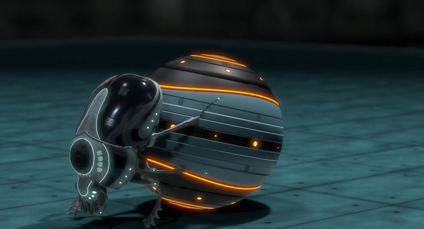 Dung Beetle Low-poly 3D model_32