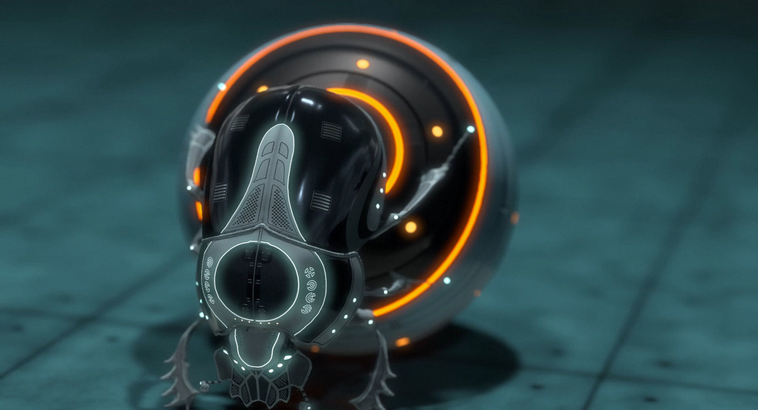 Dung Beetle Low-poly 3D model_40