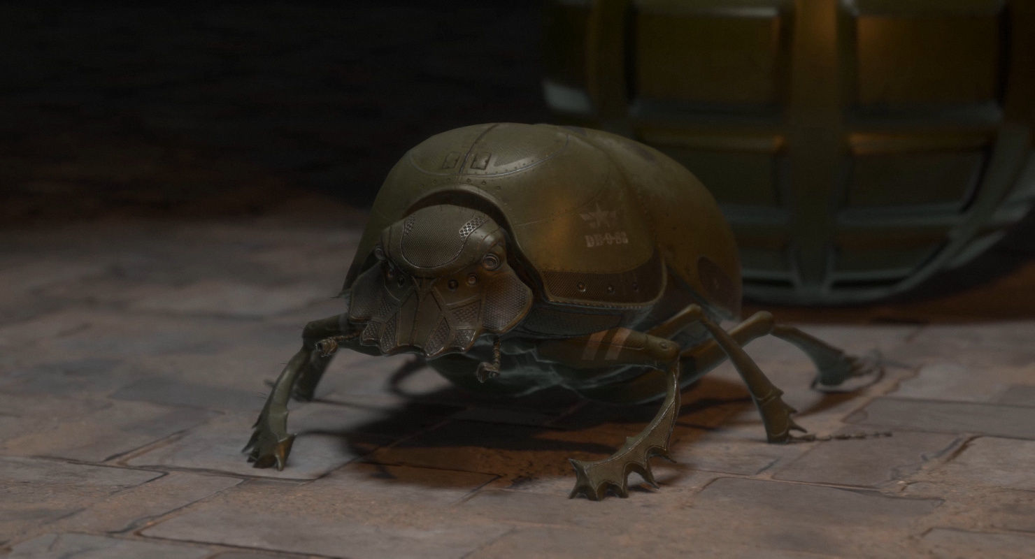 Dung Beetle Low-poly 3D model_18
