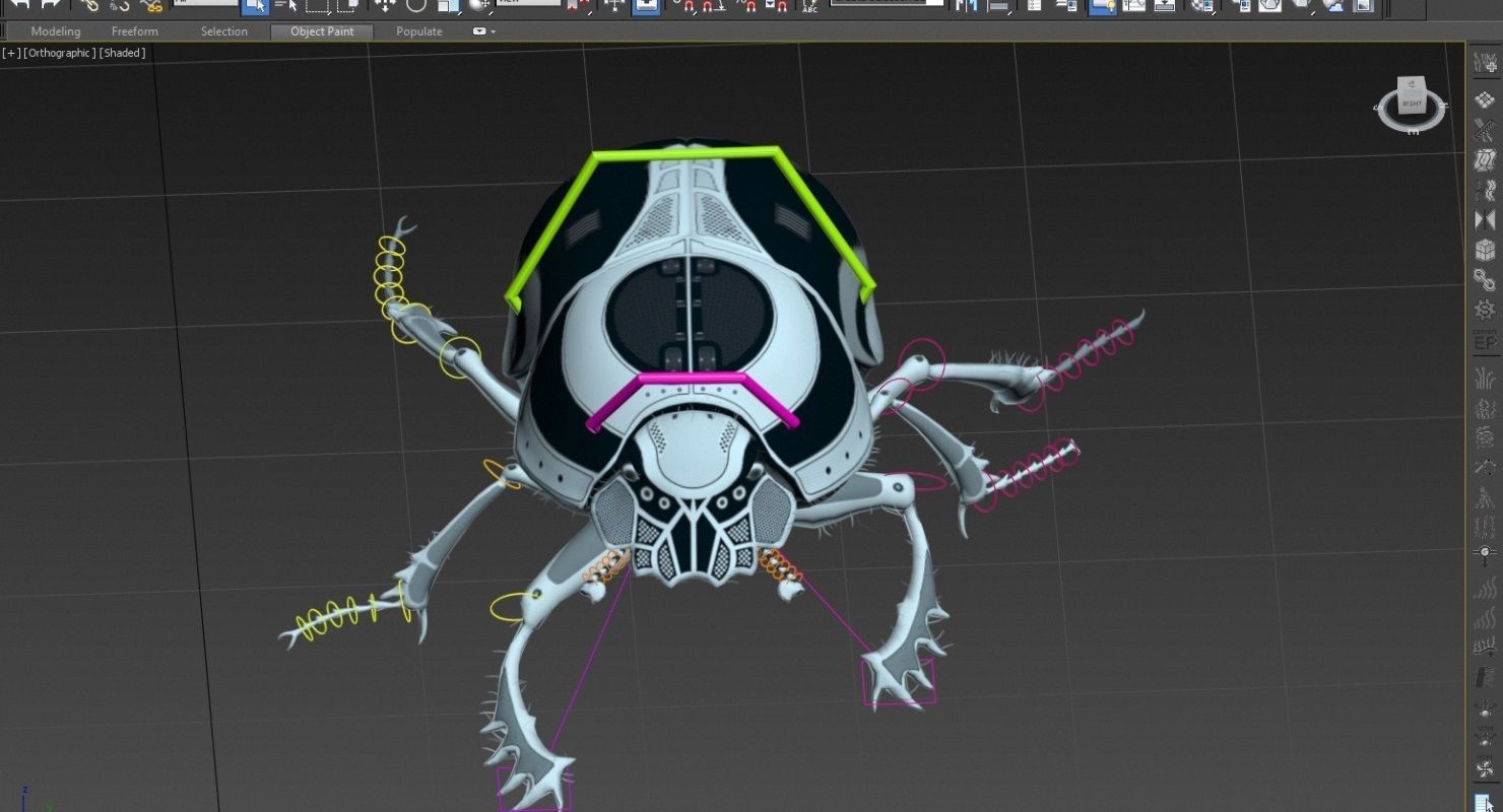 Dung Beetle Low-poly 3D model_77