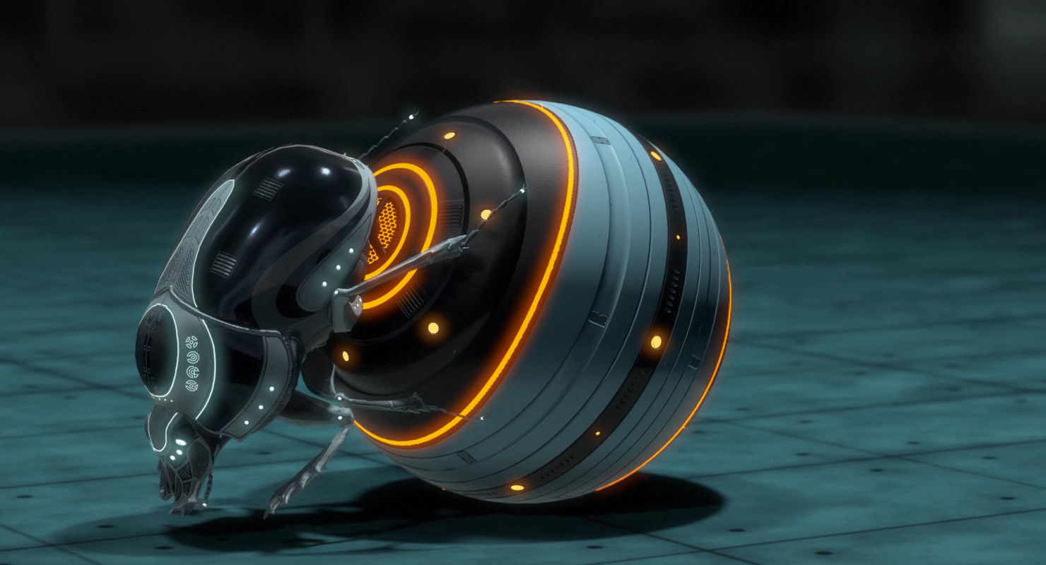 Dung Beetle Low-poly 3D model_35