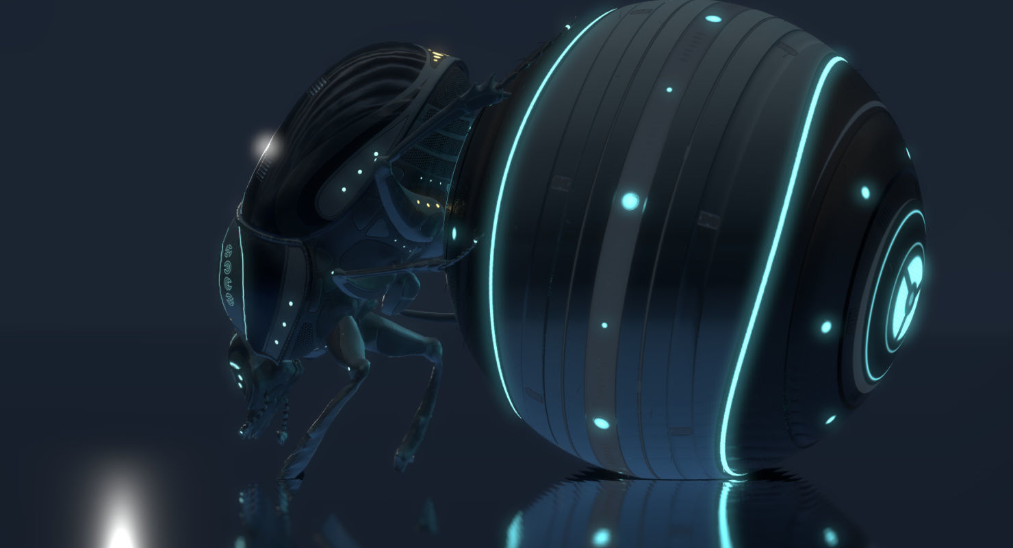 Dung Beetle Low-poly 3D model_65