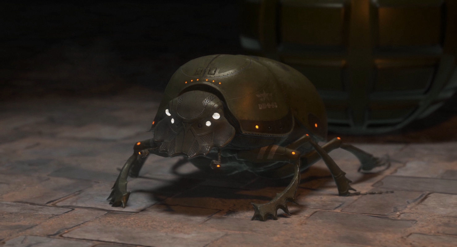 Dung Beetle Low-poly 3D model_16