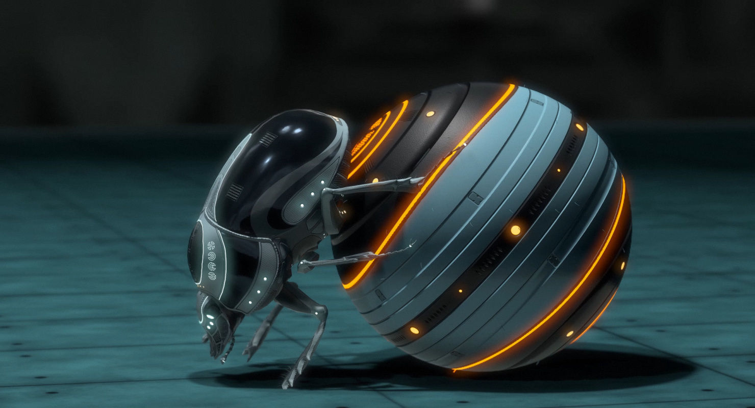 Dung Beetle Low-poly 3D model_29