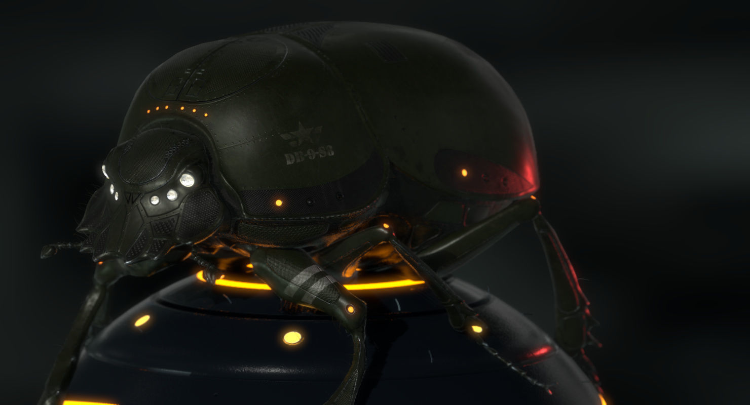 Dung Beetle Low-poly 3D model_68