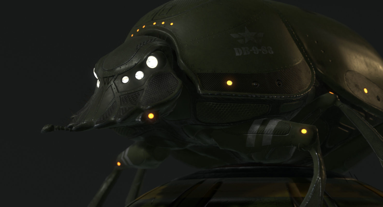 Dung Beetle Low-poly 3D model_66