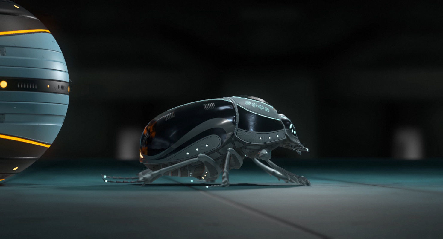 Dung Beetle Low-poly 3D model_27