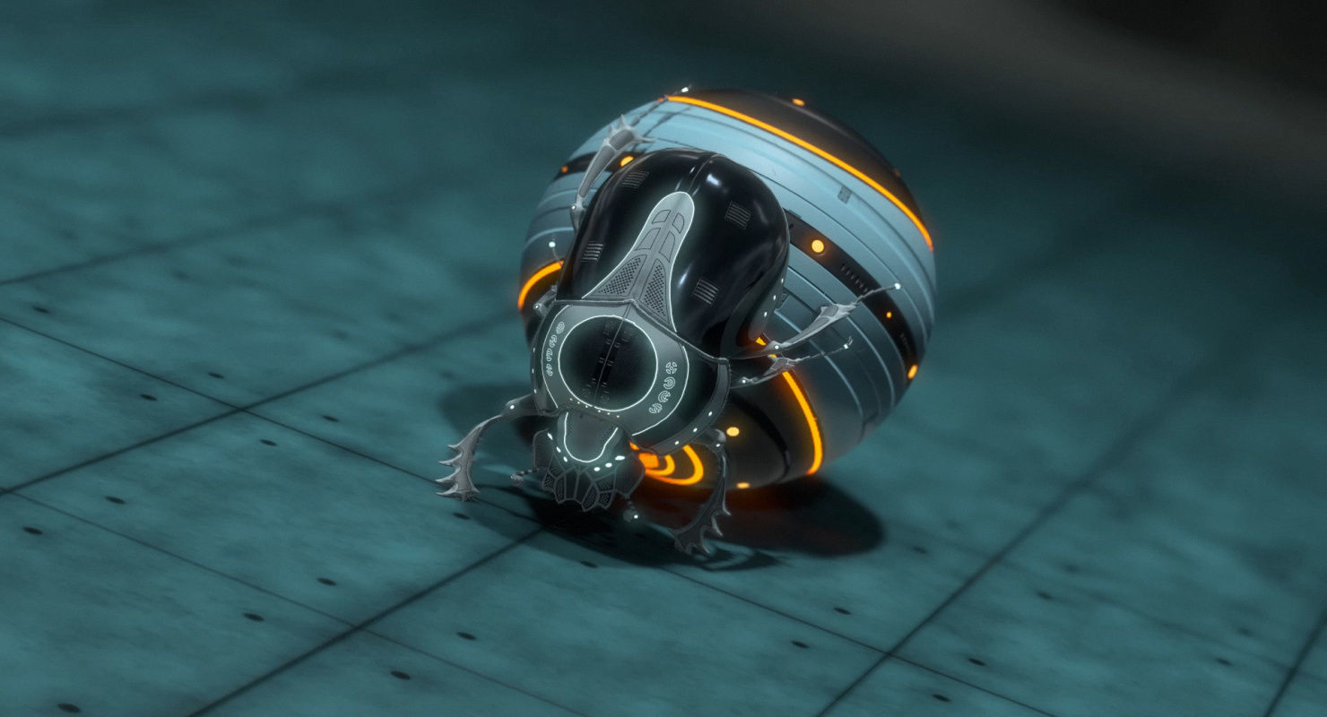 Dung Beetle Low-poly 3D model_41