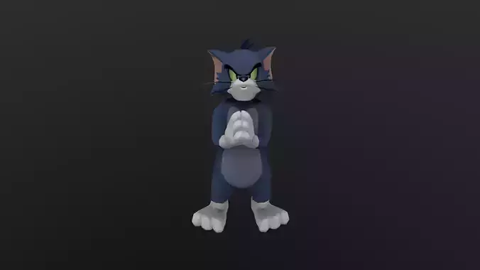 TOMC-001 Tom Cat Clapping Low-poly 3D model