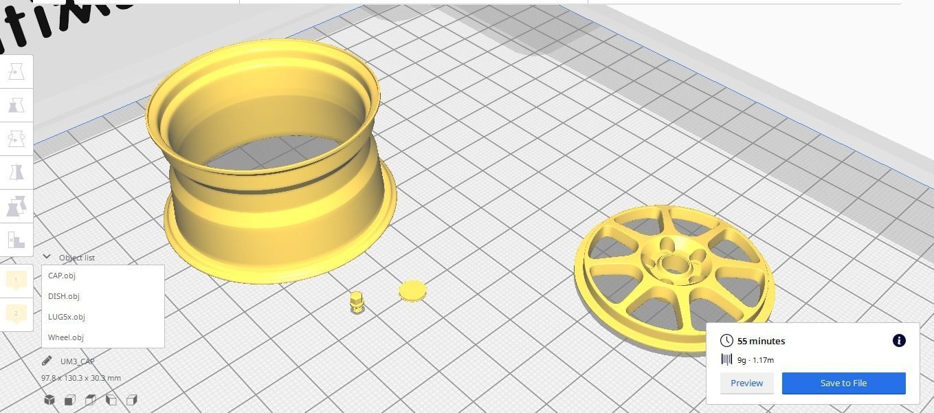 Work Seeker EX Printable or render Wheel 3D print model_4