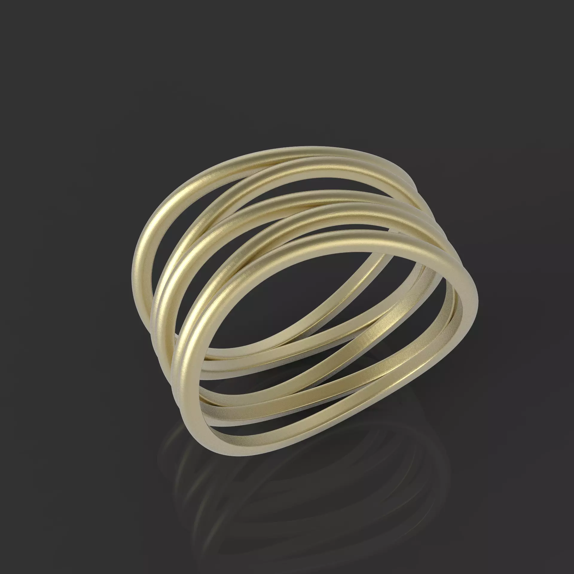 5 hoops ring 3D print model