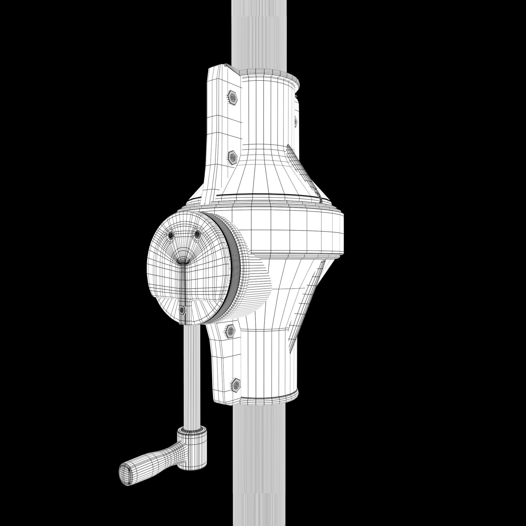 Clothesline patio umbrellas 3D model_7
