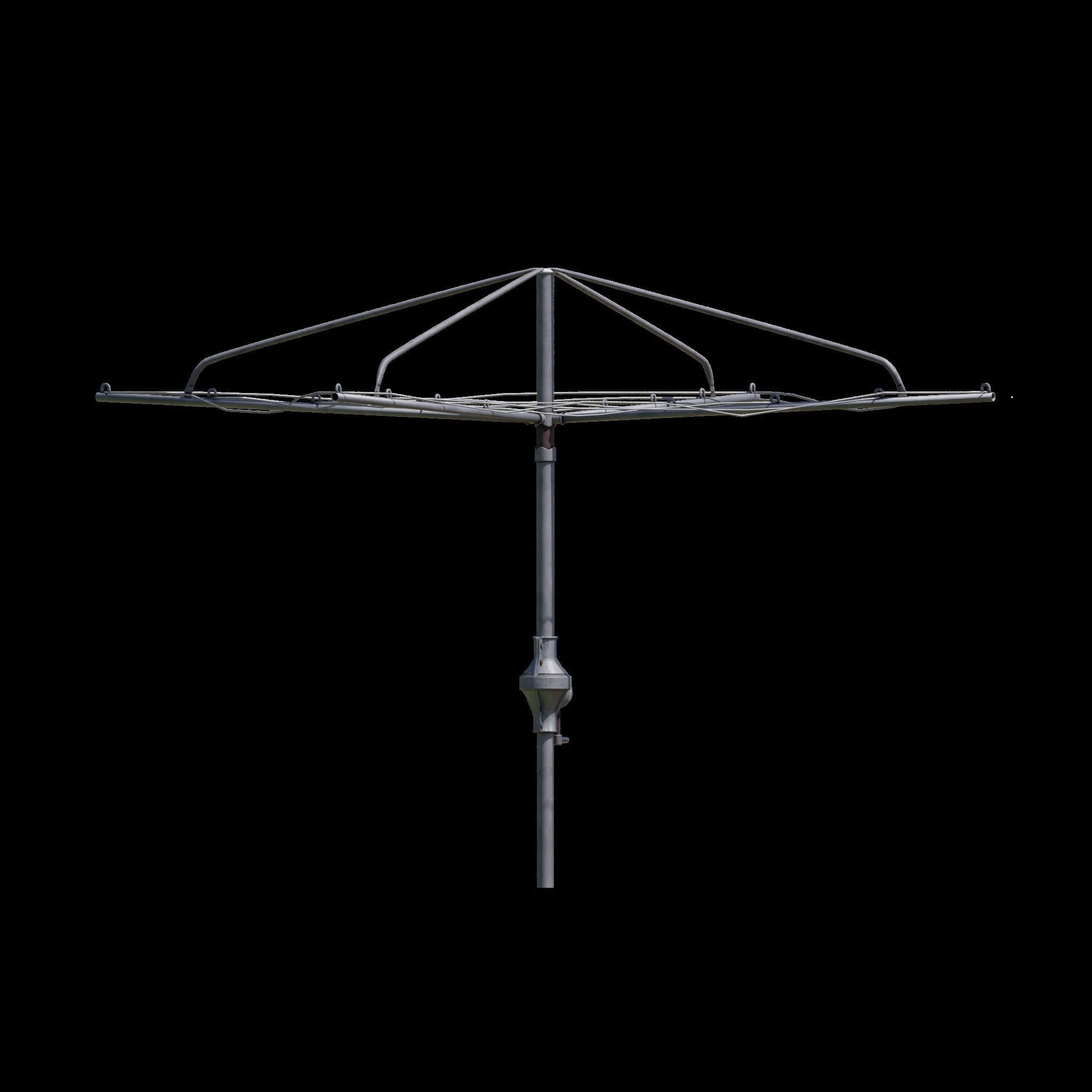 Clothesline patio umbrellas 3D model_1