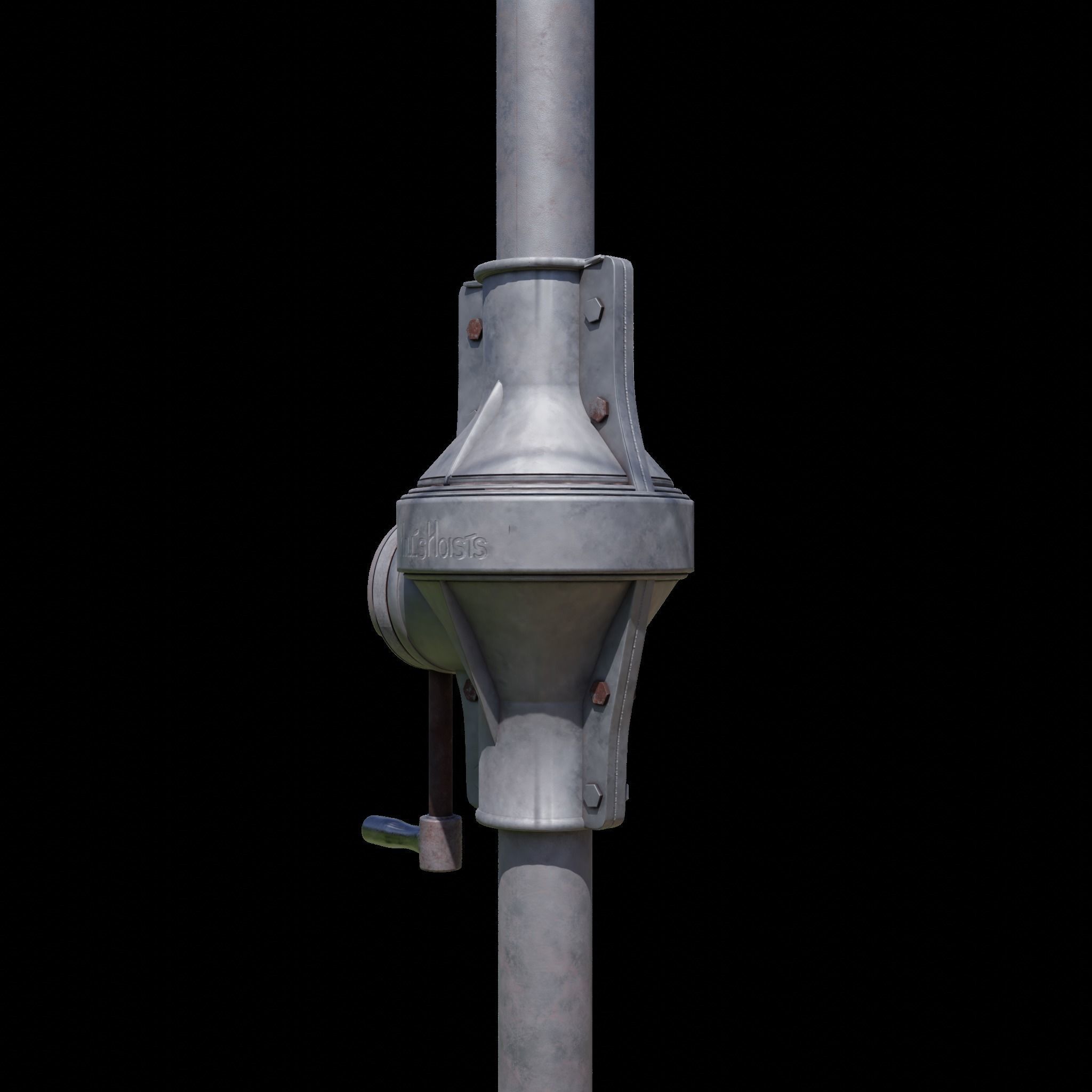 Clothesline patio umbrellas 3D model_6