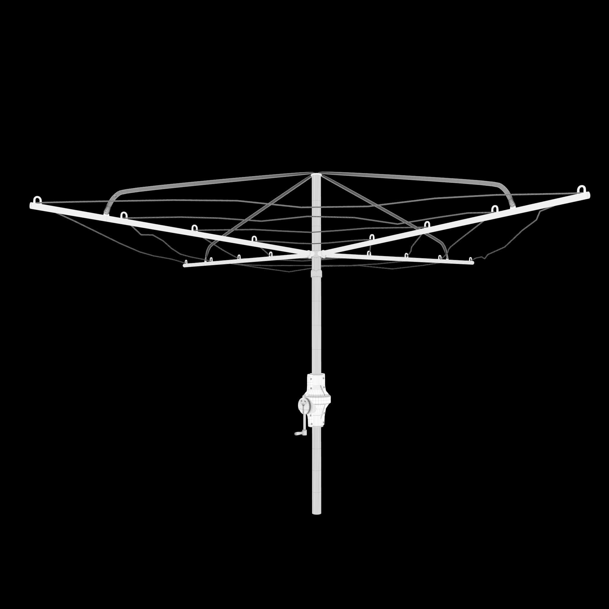 Clothesline patio umbrellas 3D model_8