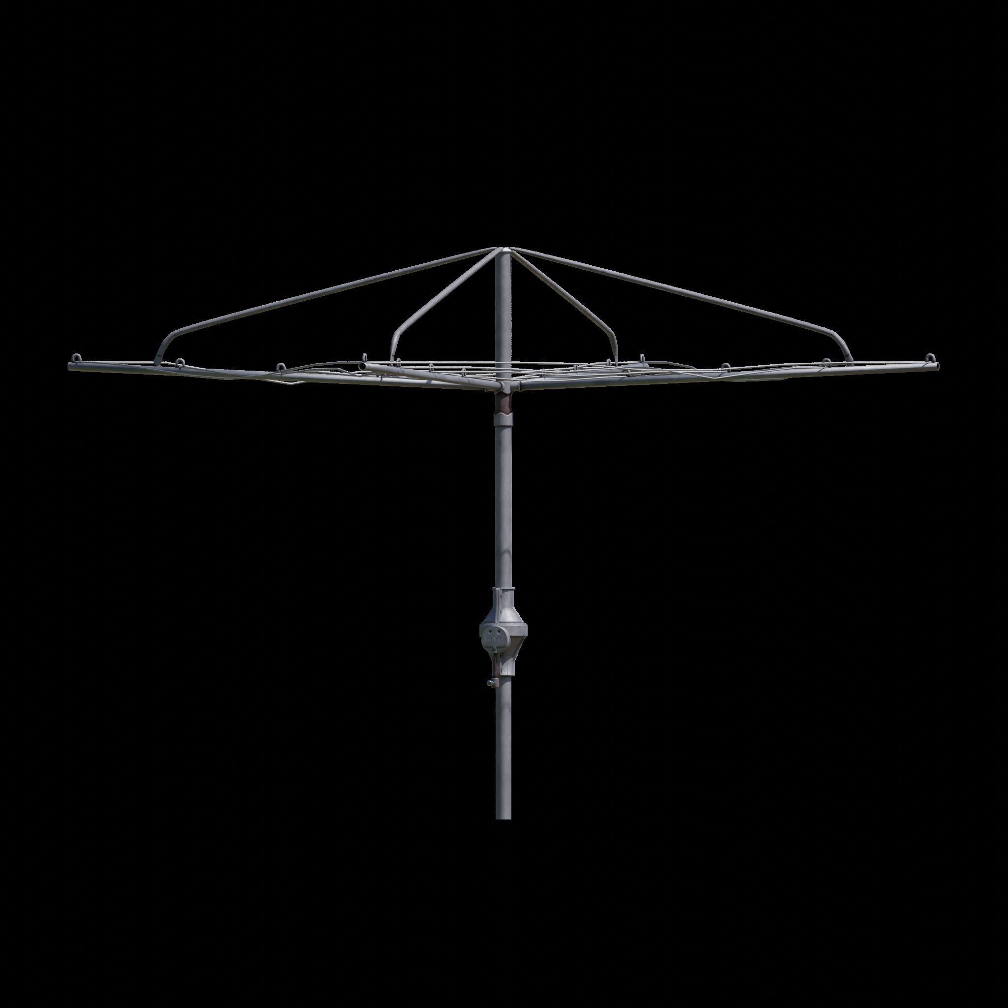 Clothesline patio umbrellas 3D model_3