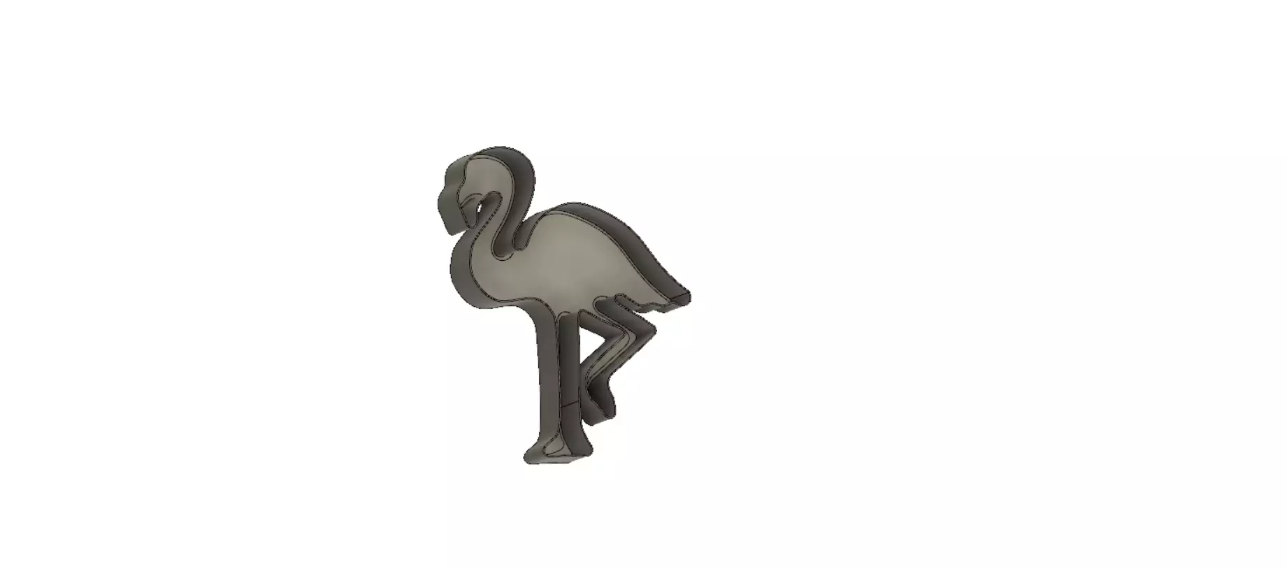 Cutter flamingo 3D model_0