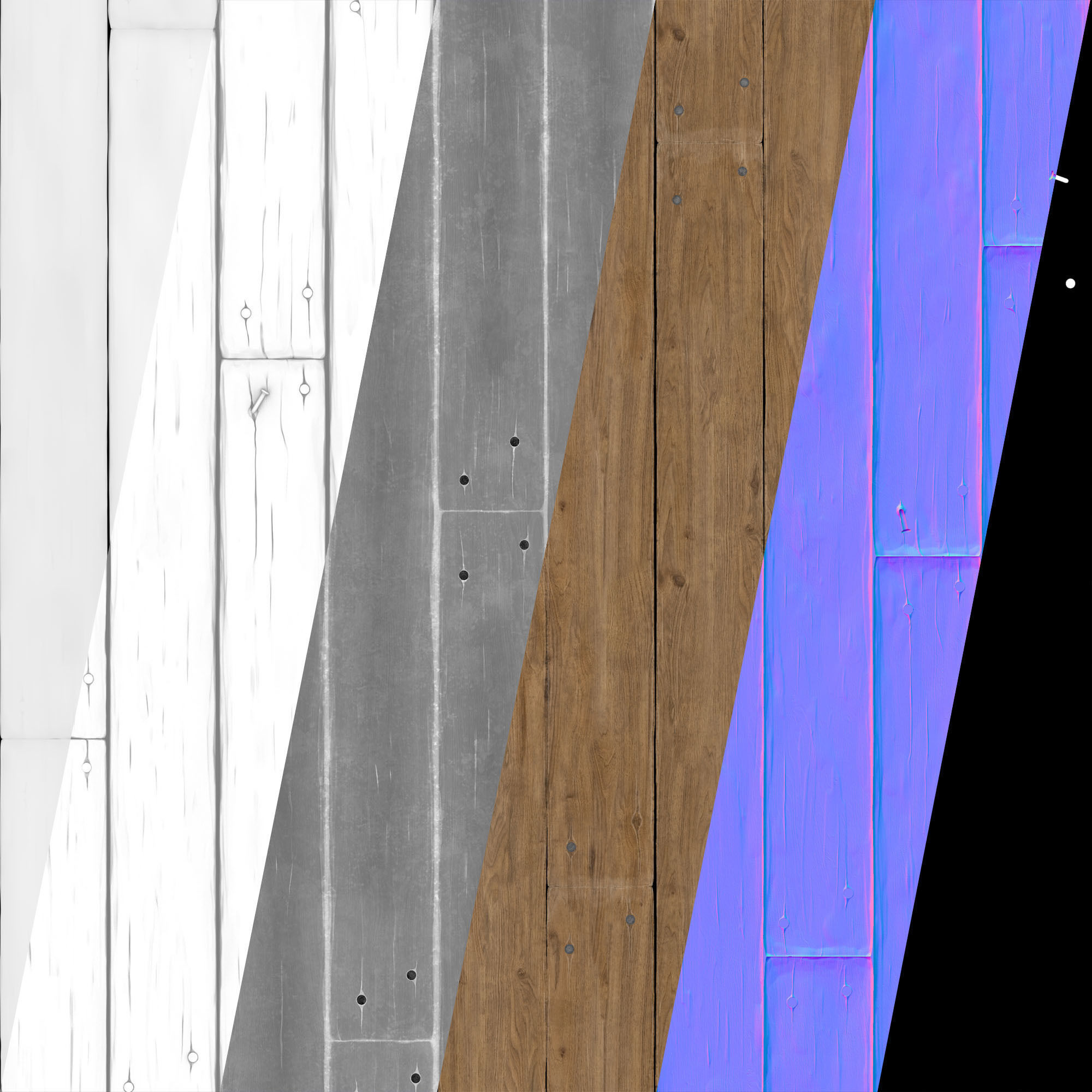 Wooden Floor Low-poly 3D model_6