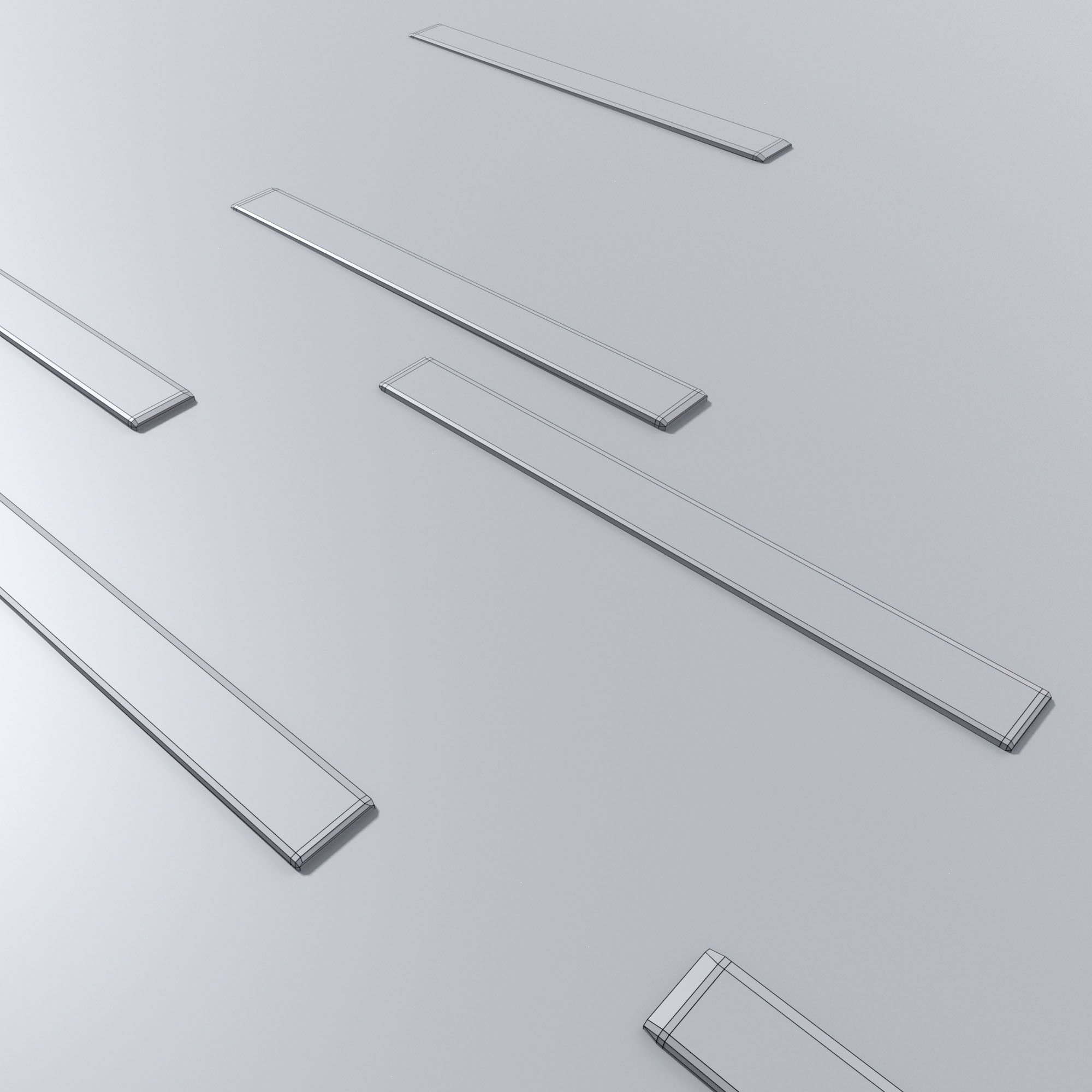 Wooden Floor Low-poly 3D model_1