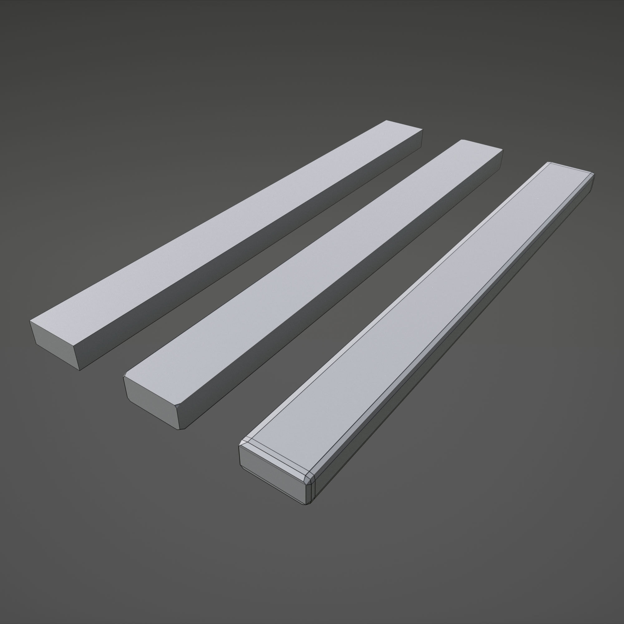 Wooden Floor Low-poly 3D model_5