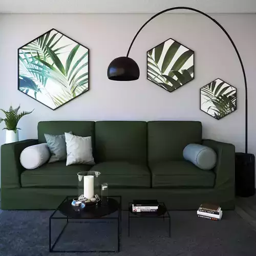 Living room green and grey