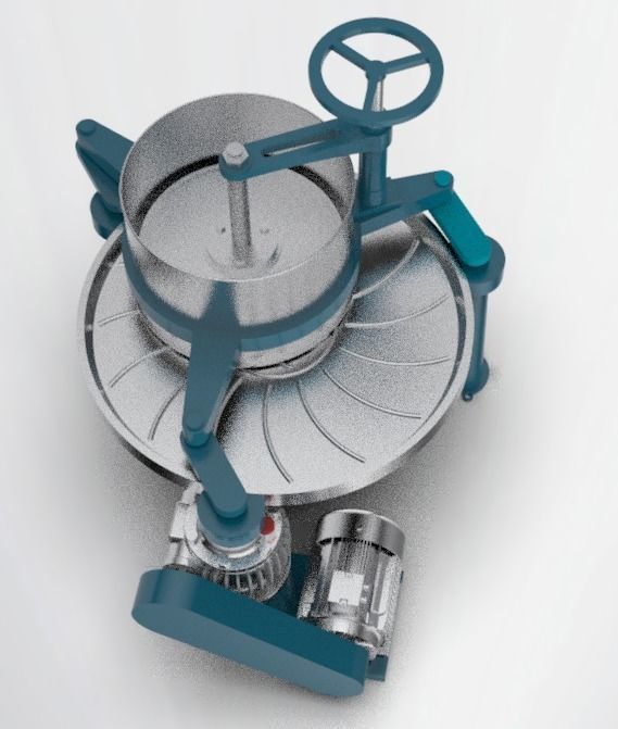 Tea rubbing machine 3D model_4