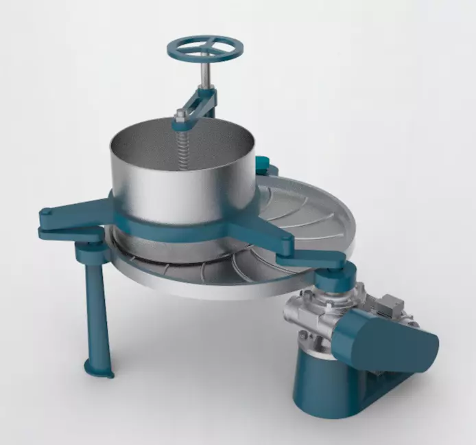 Tea rubbing machine 3D model_0