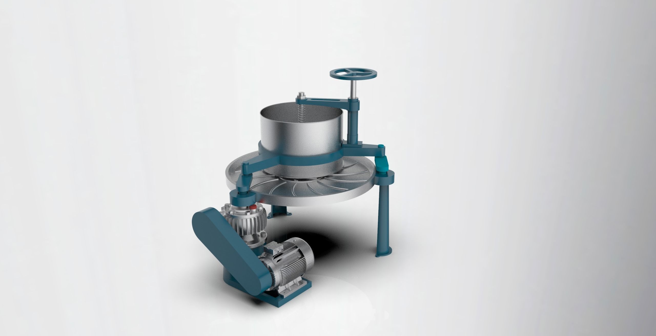 Tea rubbing machine 3D model_5