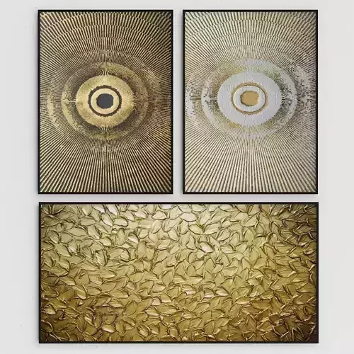 frame 2 gold wall art