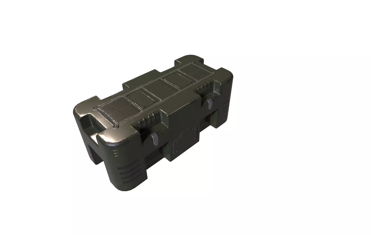Sci-fic container case Low-poly 3D model_0