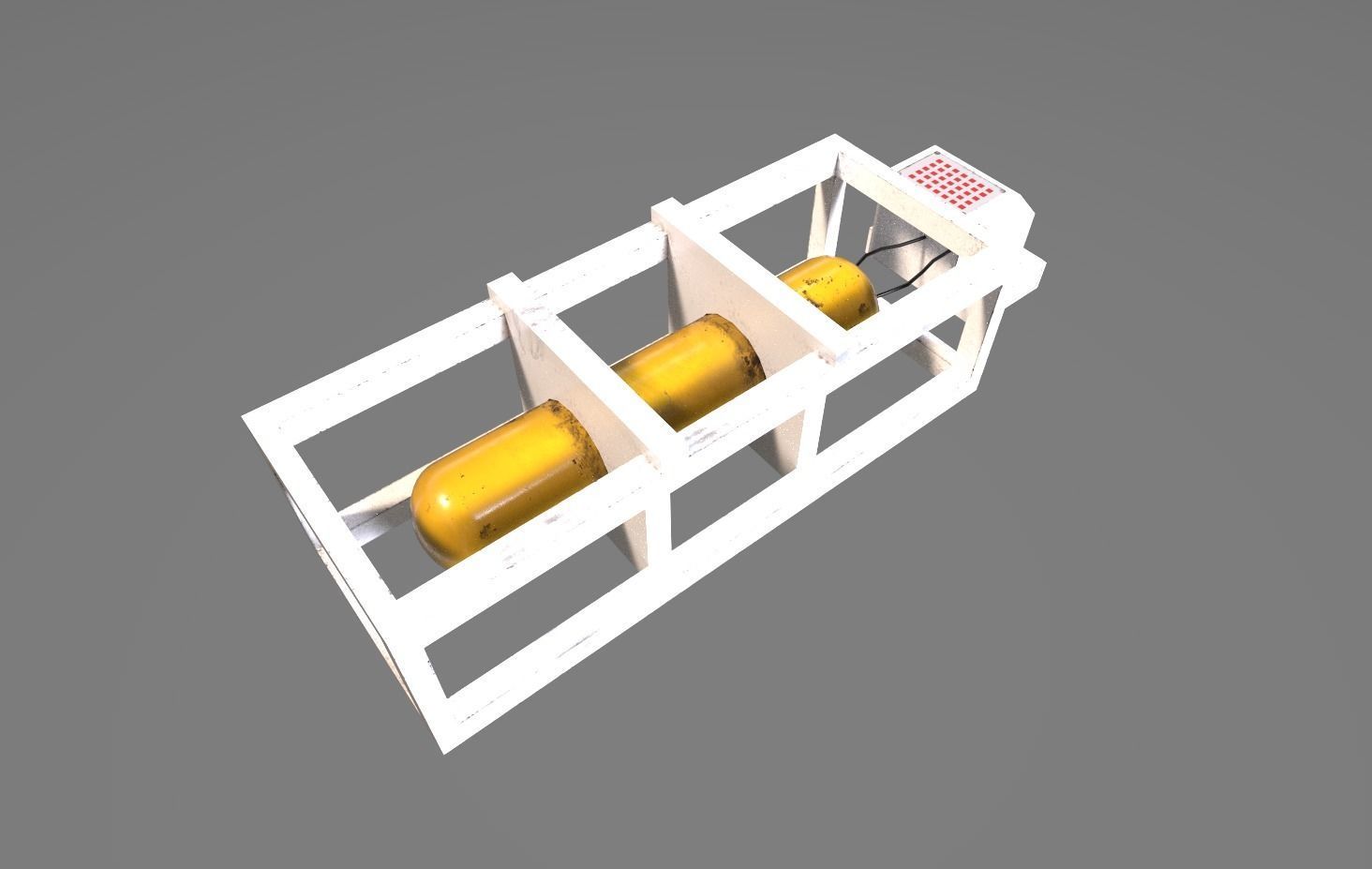 small pump Low-poly 3D model_2