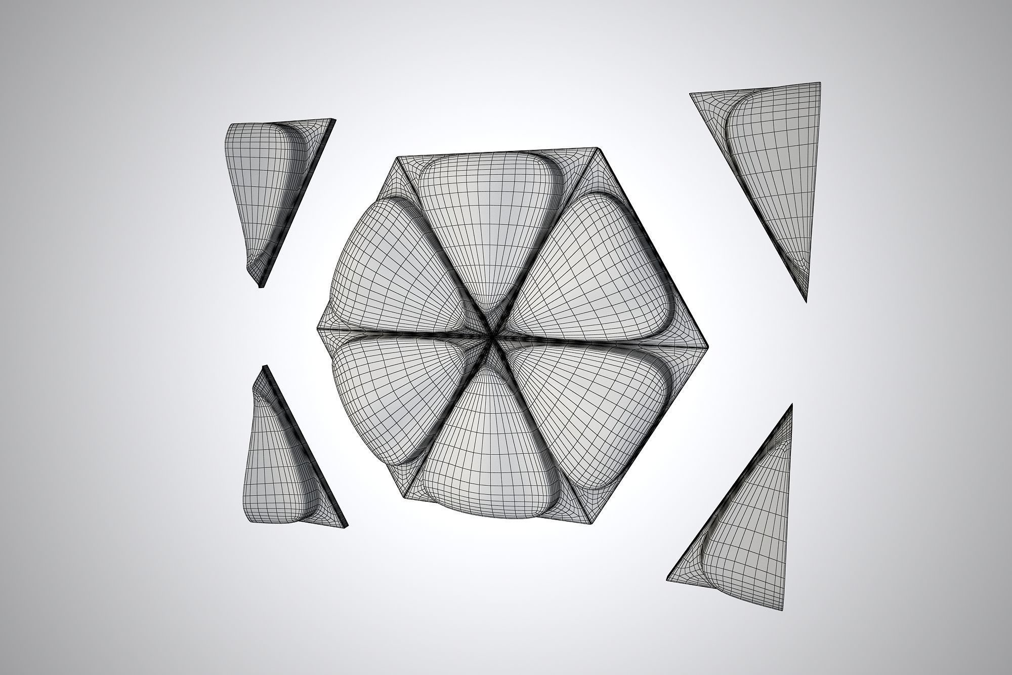 03 FRANGIPANI RELIEF Low-poly 3D model_9