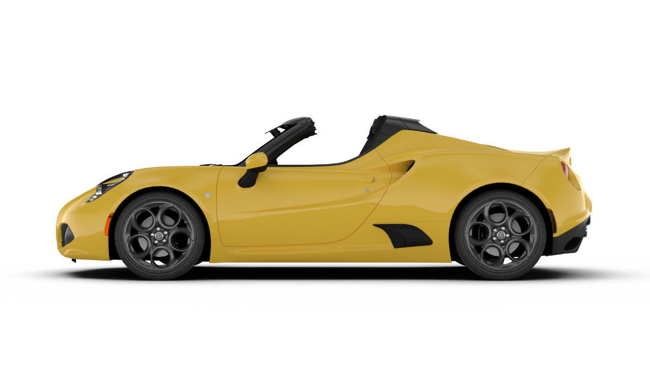 Alfa Romeo 4C Spider roadster Low-poly 3D model_2