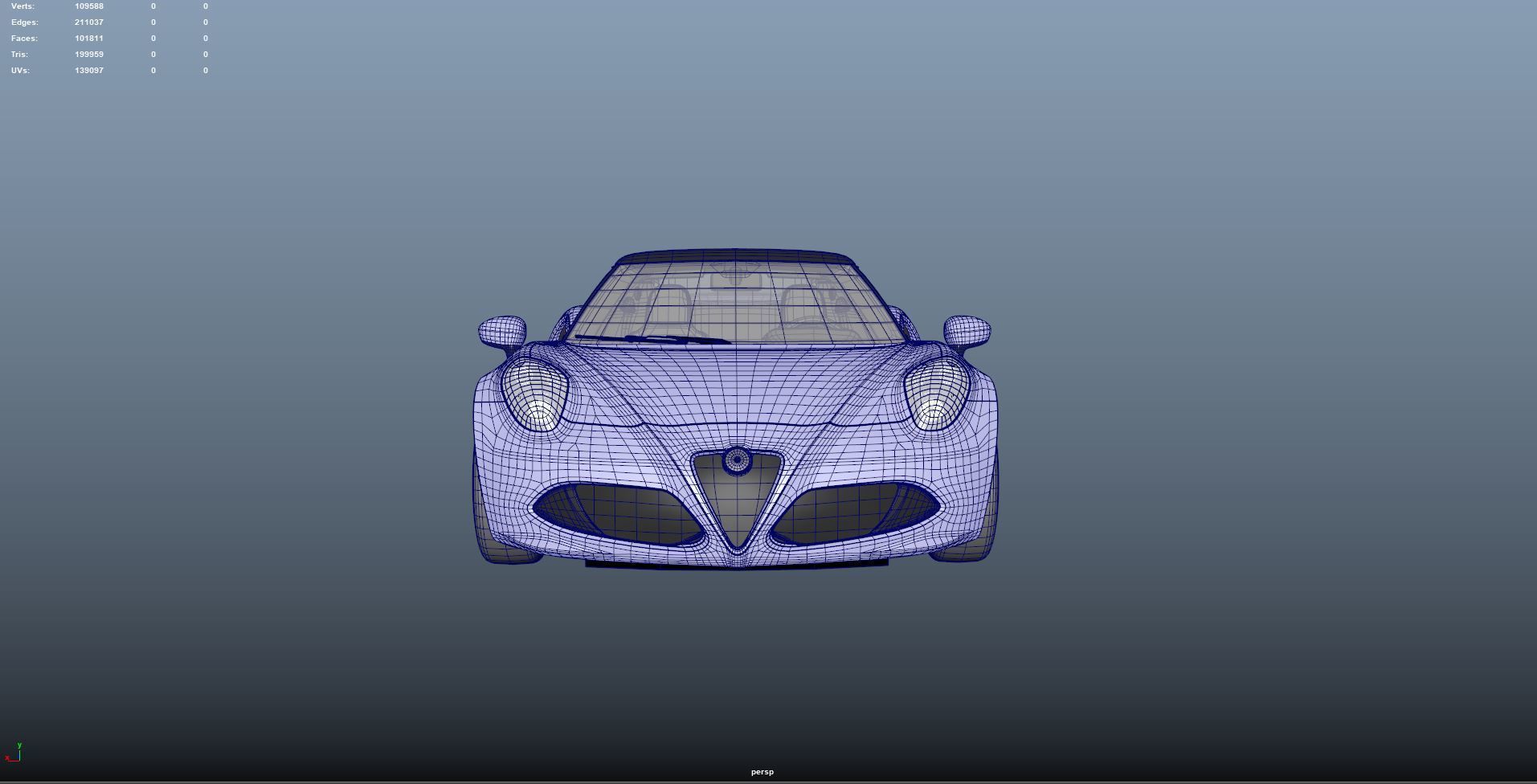 Alfa Romeo 4C Spider roadster Low-poly 3D model_5