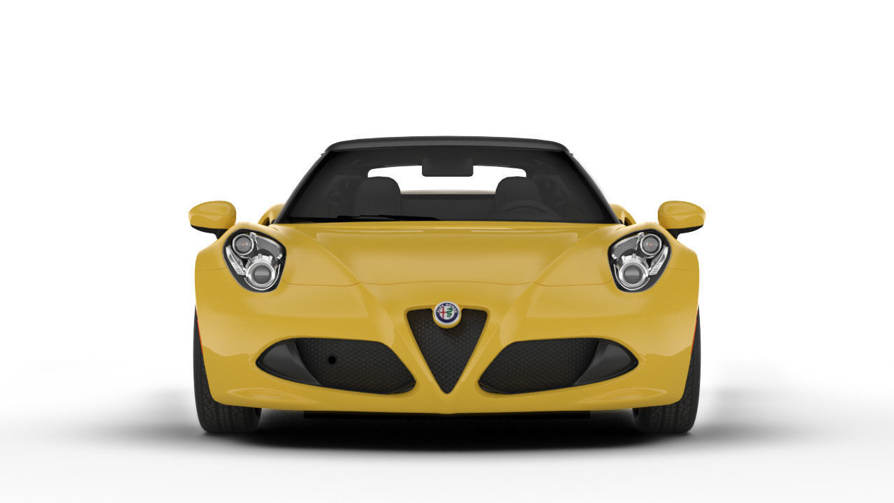 Alfa Romeo 4C Spider roadster Low-poly 3D model_1