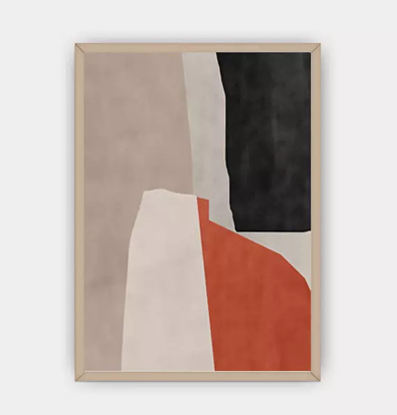 Frame 4 abstract art in wooden 3D model_0