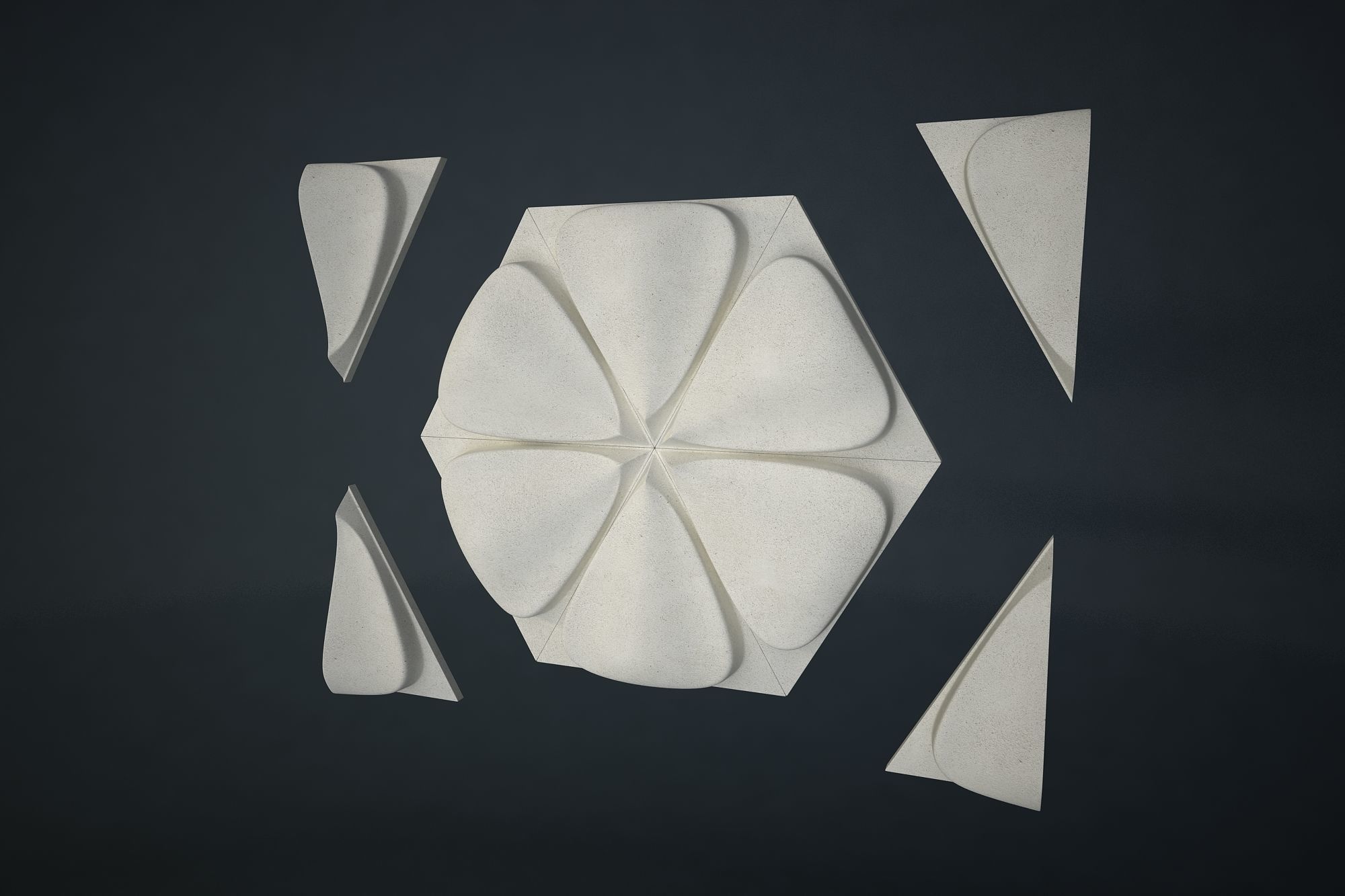 05 FRANGIPANI RELIEF Low-poly 3D model_10