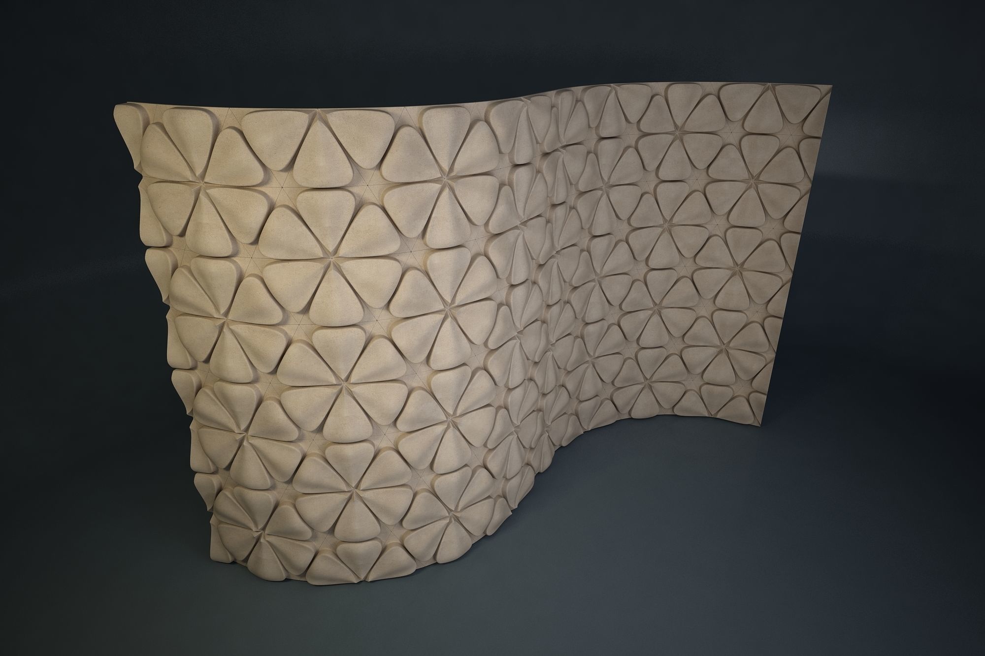 06 FRANGIPANI RELIEF Low-poly 3D model_3