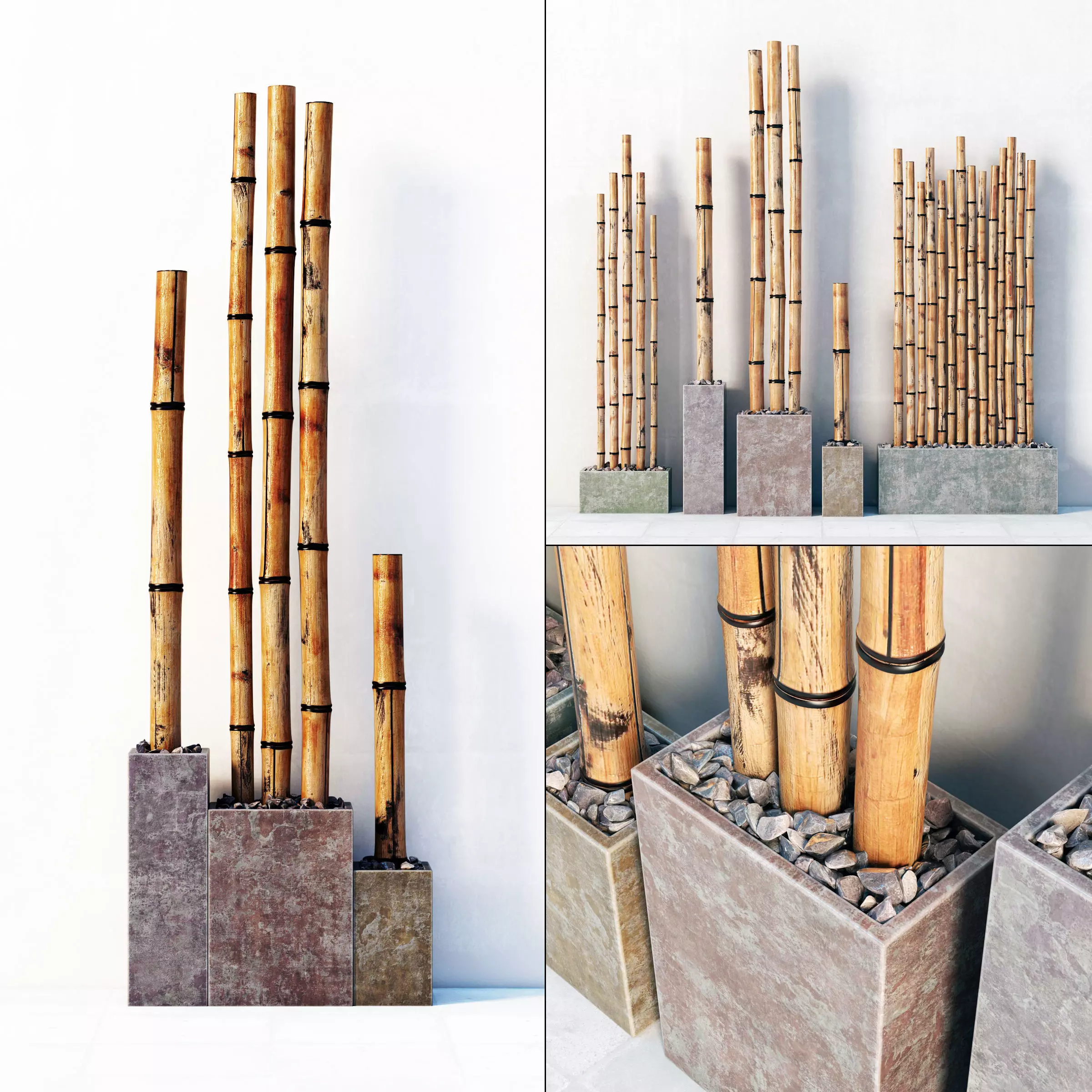 Bamboo decor color box 3D model