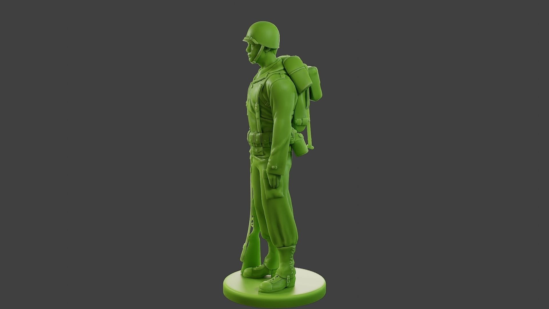 American soldier ww2 Stand A1 Free 3D print model_3