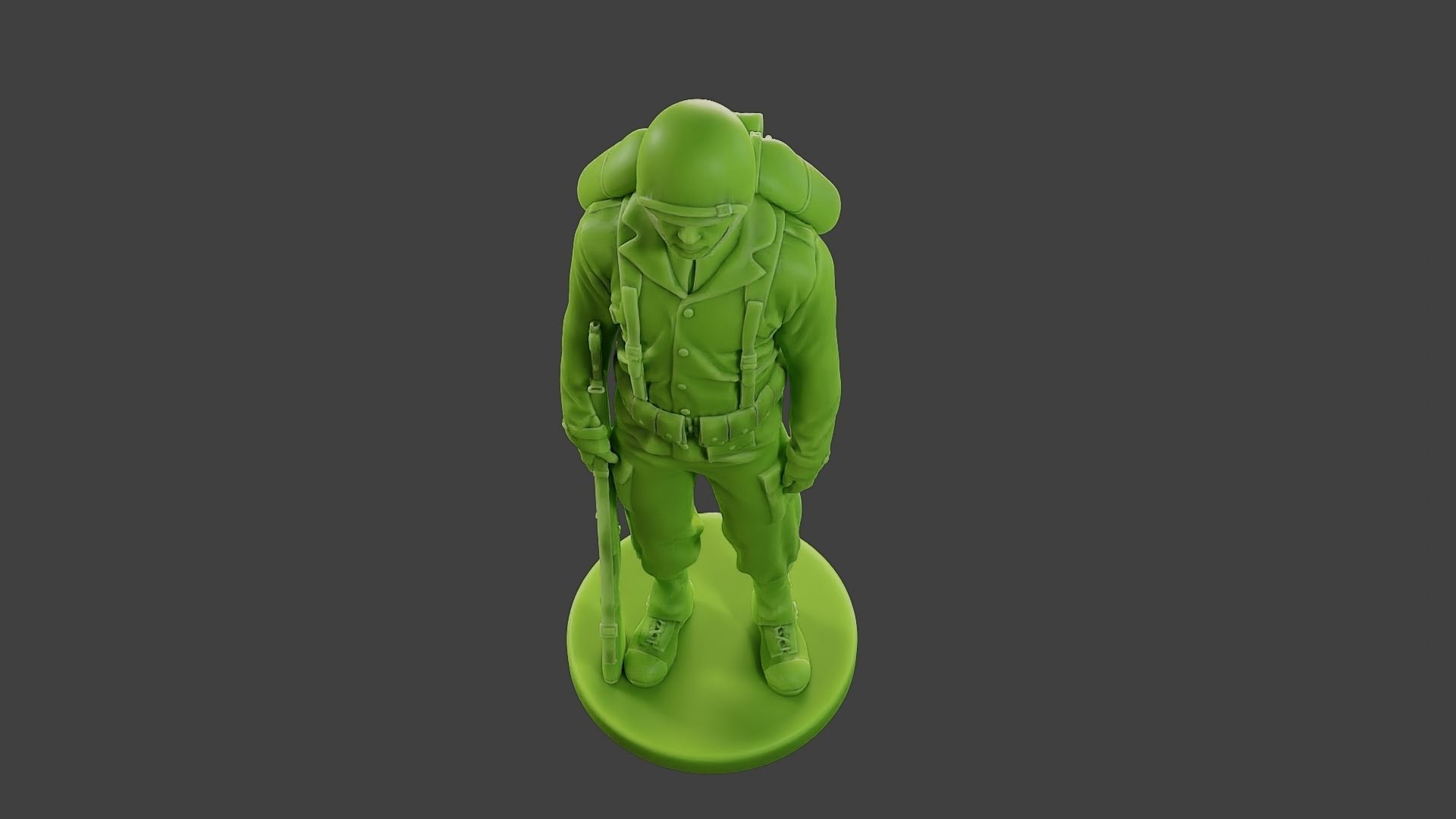 American soldier ww2 Stand A1 Free 3D print model_14