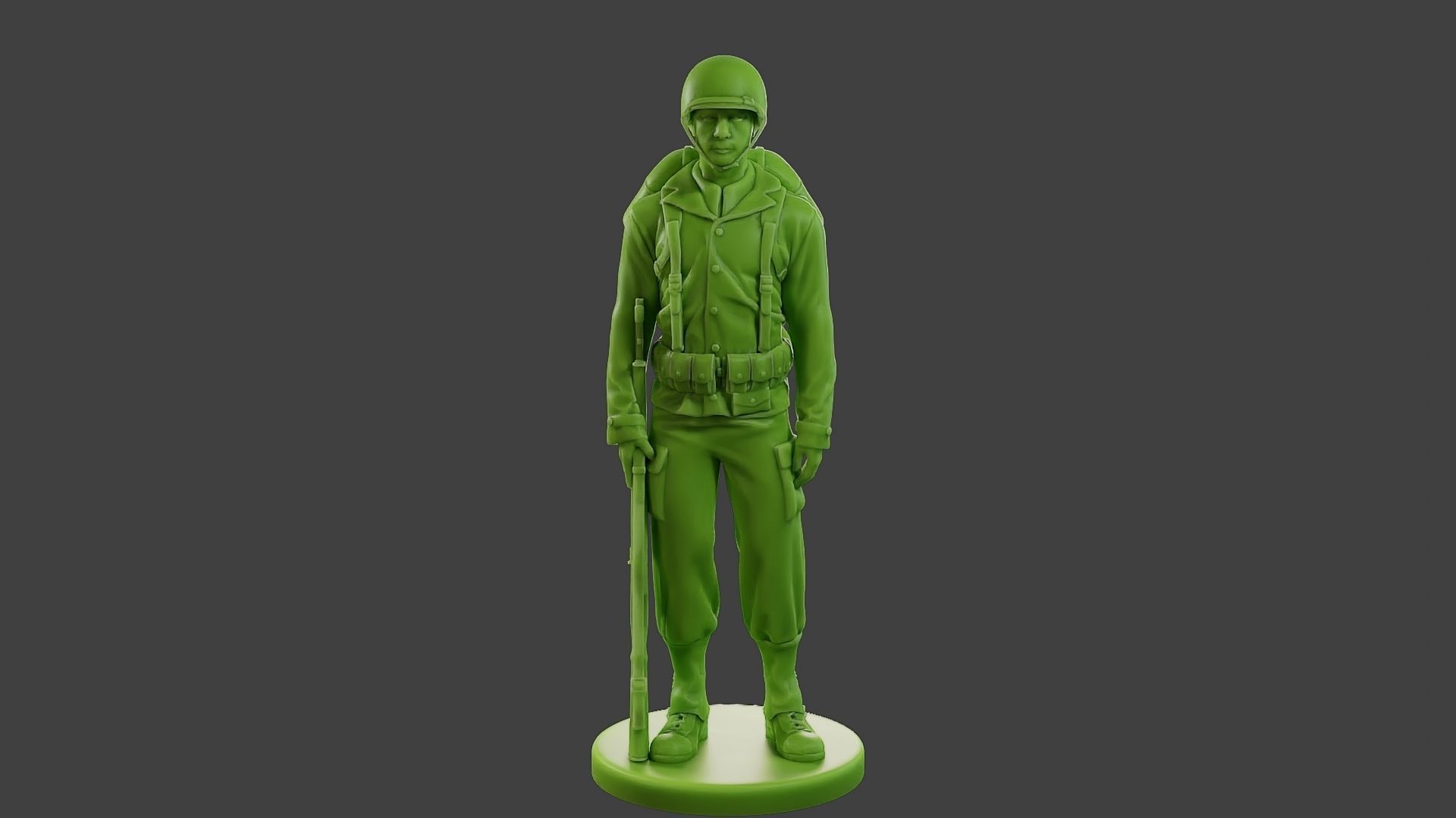 American soldier ww2 Stand A1 Free 3D print model_1