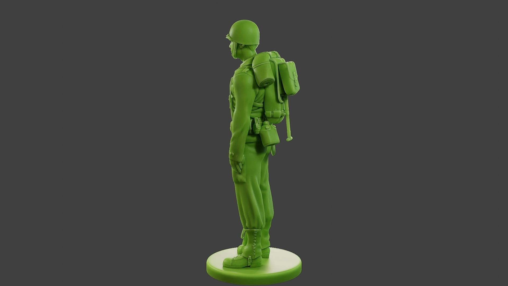 American soldier ww2 Stand A1 Free 3D print model_4