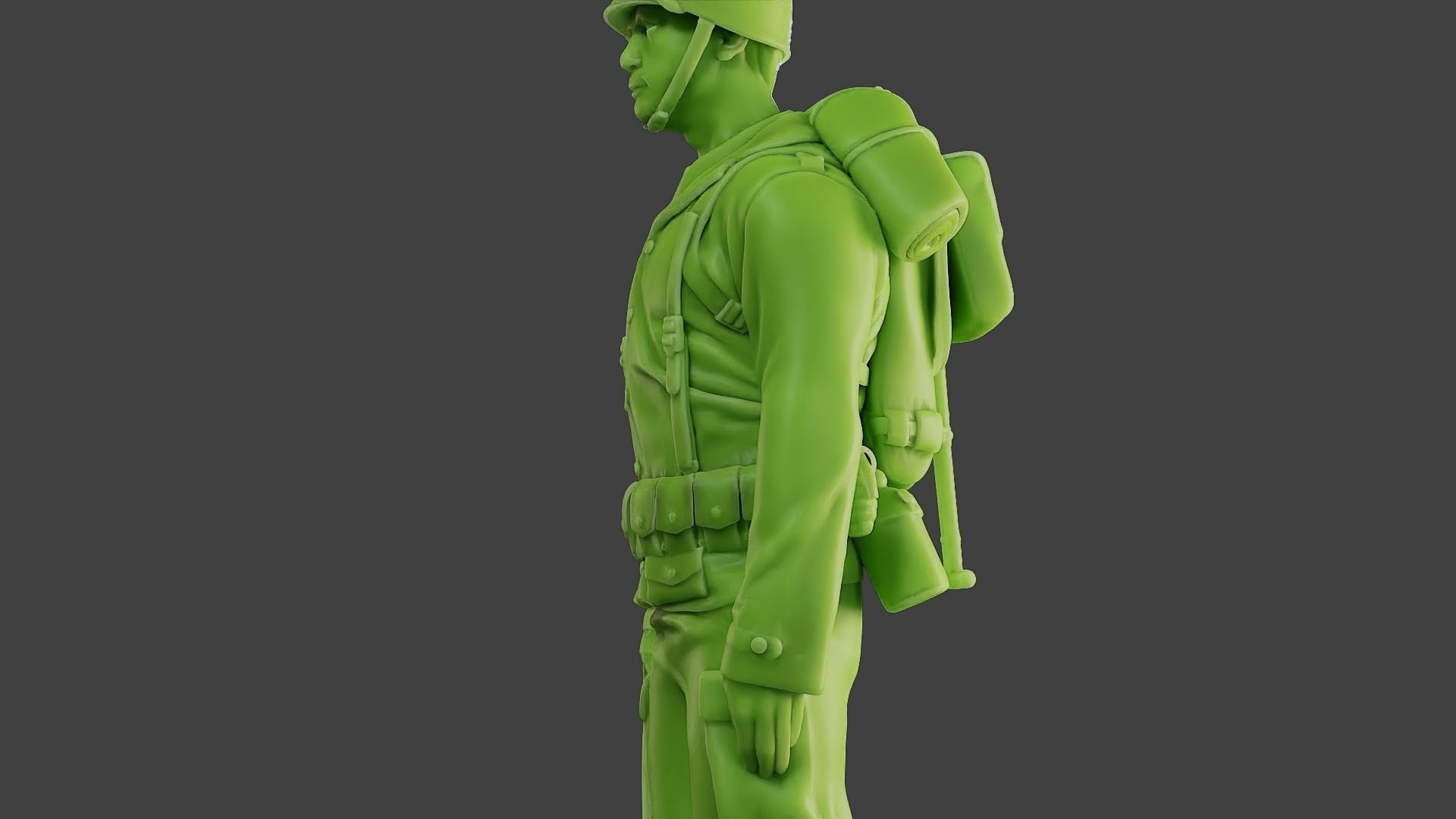 American soldier ww2 Stand A1 Free 3D print model_17
