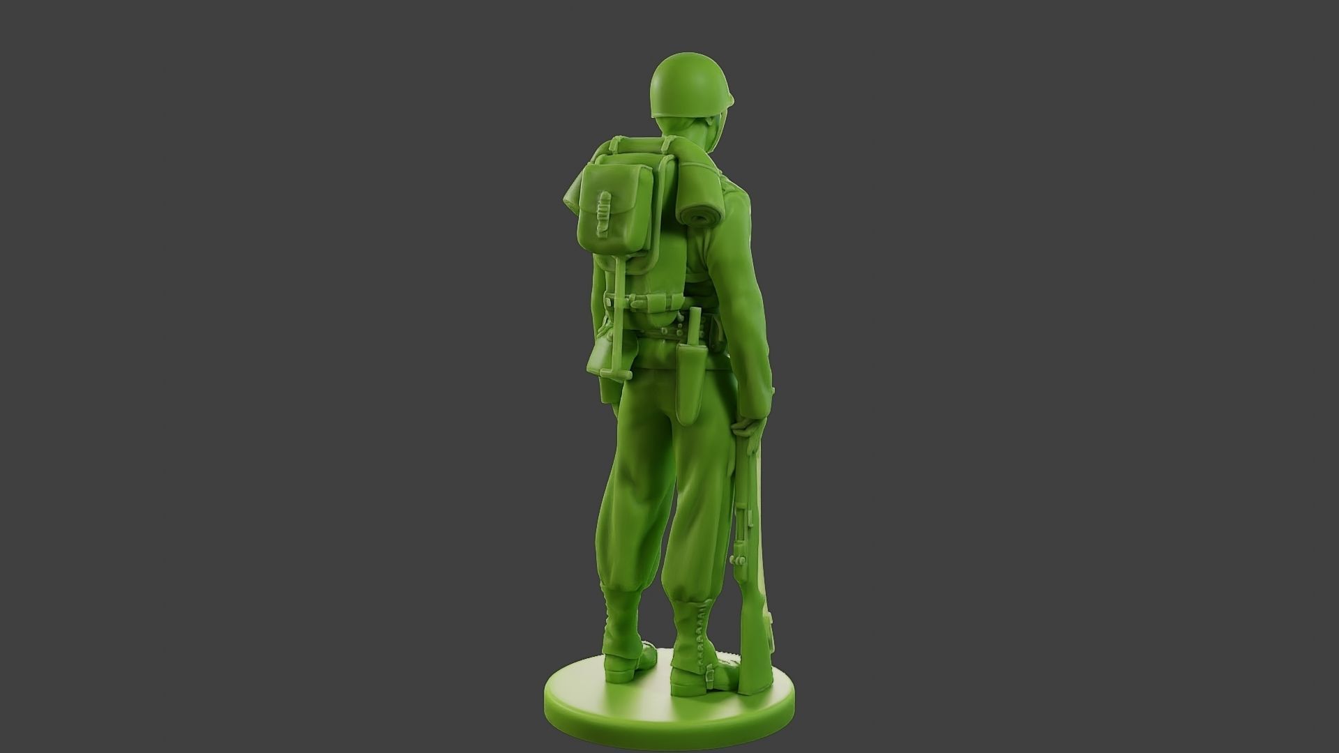 American soldier ww2 Stand A1 Free 3D print model_7
