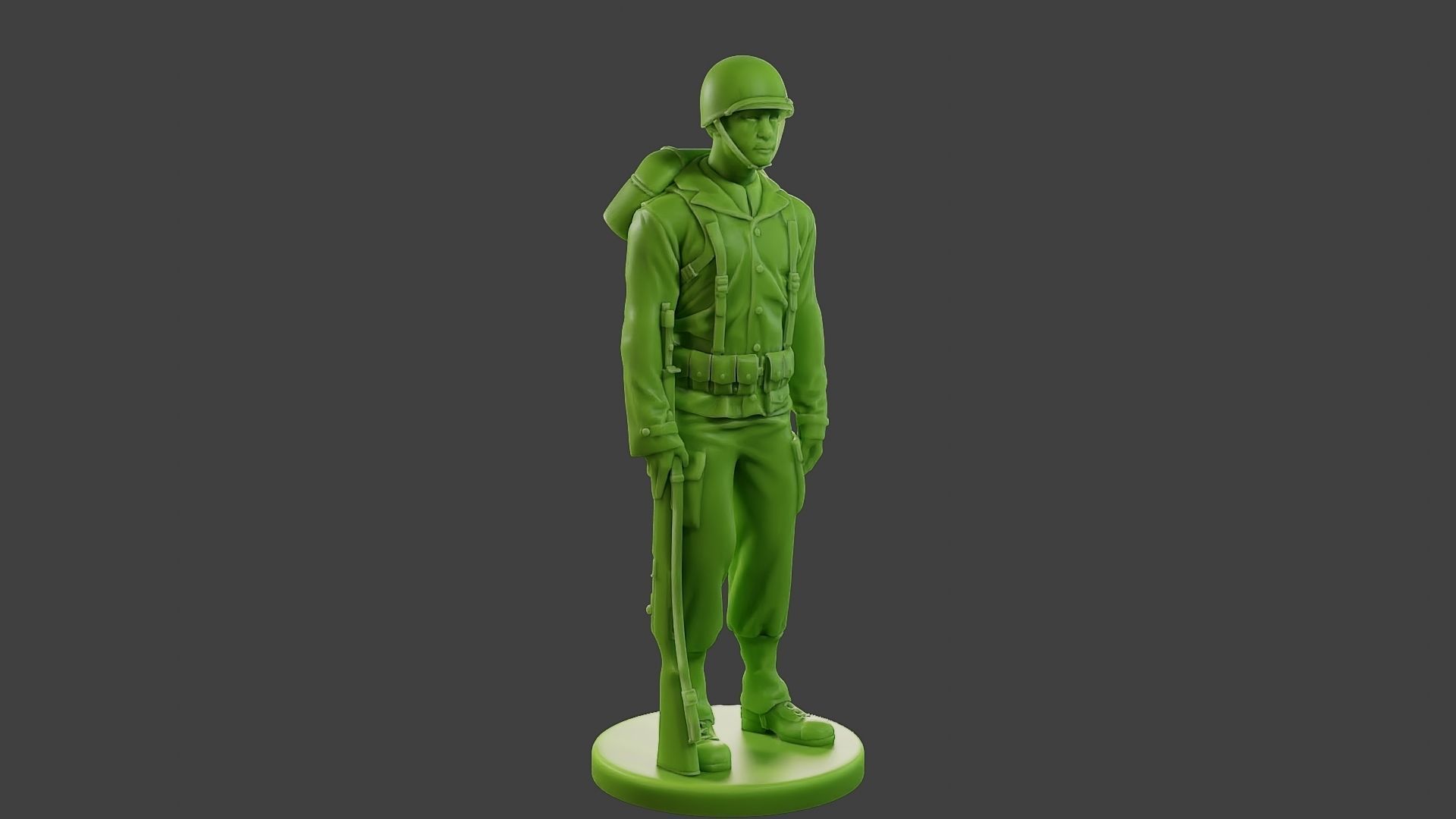 American soldier ww2 Stand A1 Free 3D print model_10