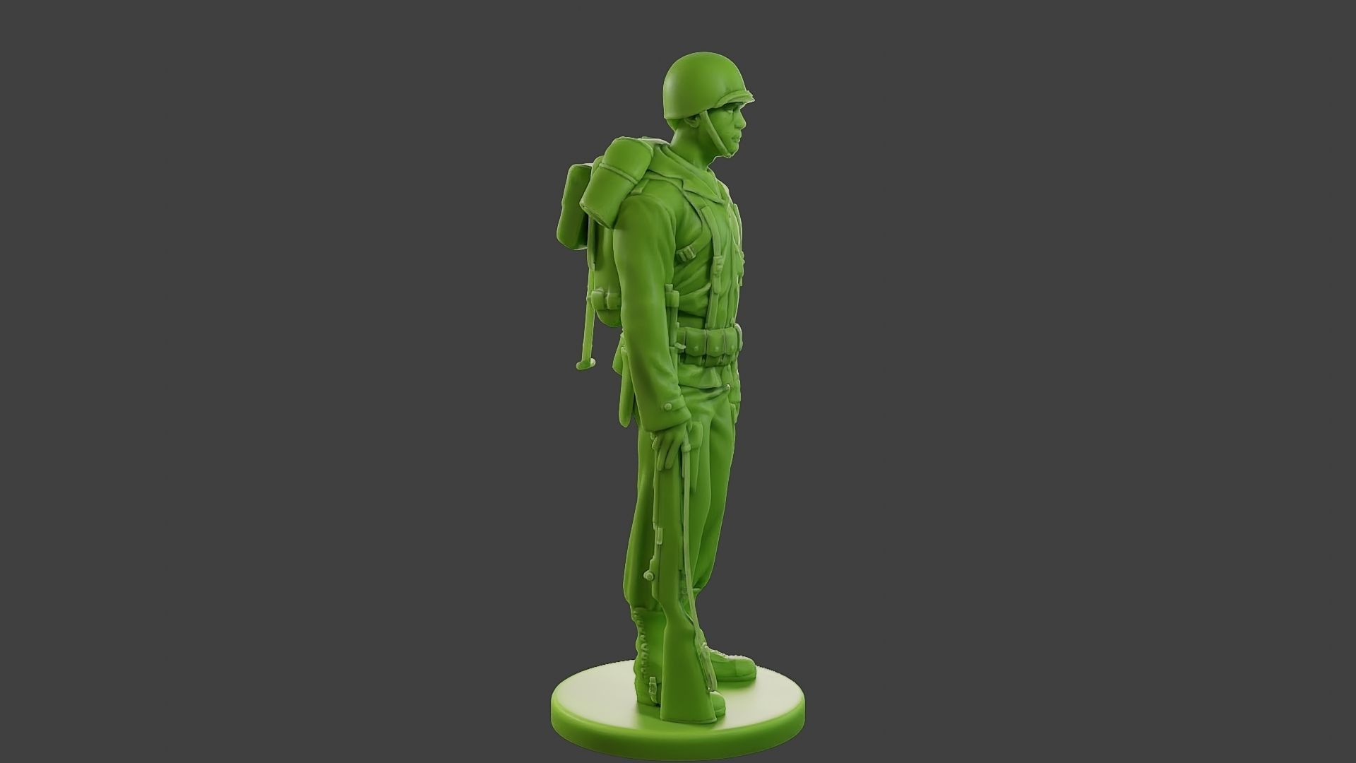 American soldier ww2 Stand A1 Free 3D print model_9