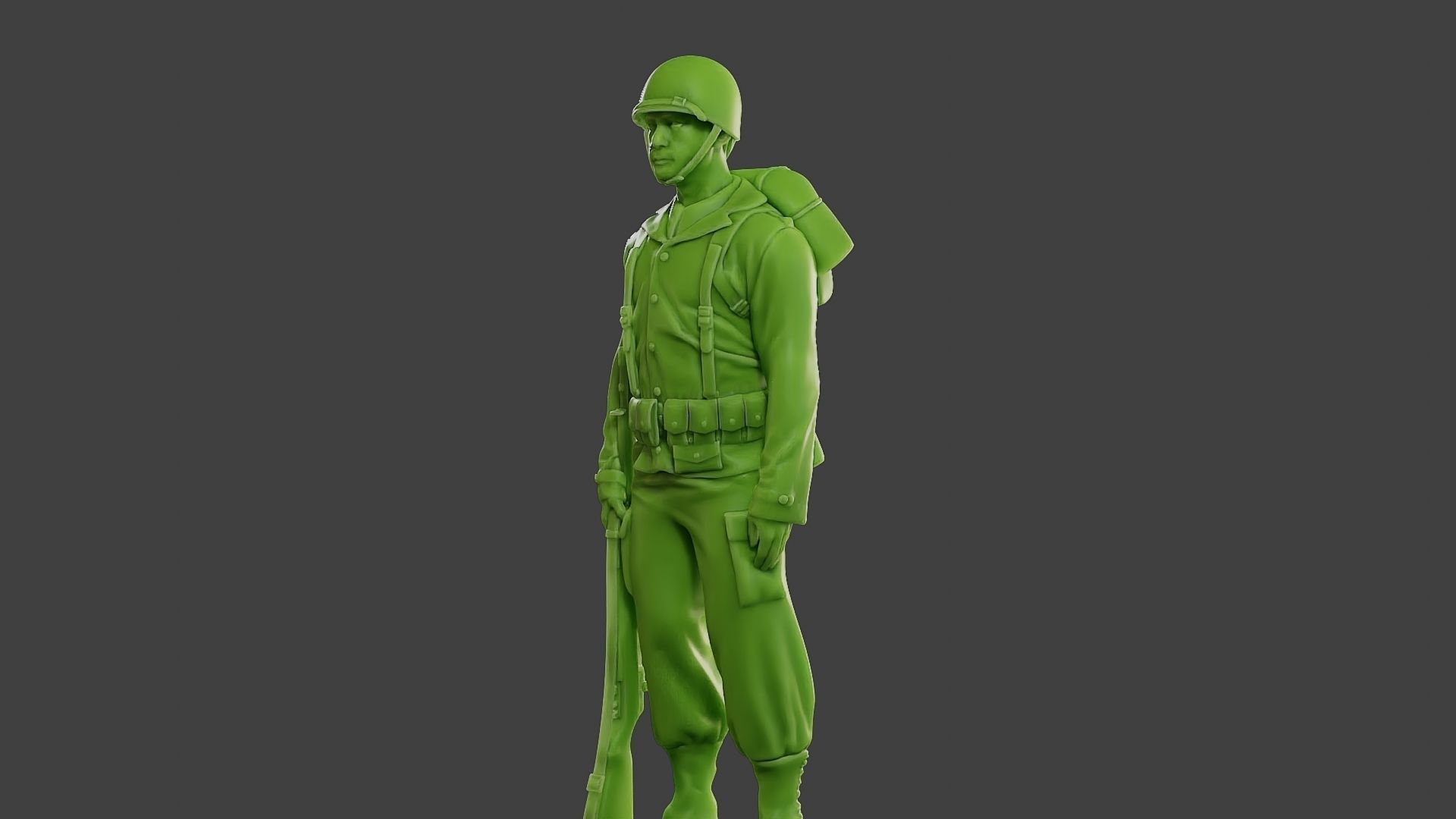 American soldier ww2 Stand A1 Free 3D print model_27